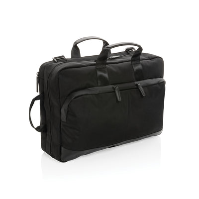 Branded Swiss Peak Aware™ executive 2-in-1 laptop backpack