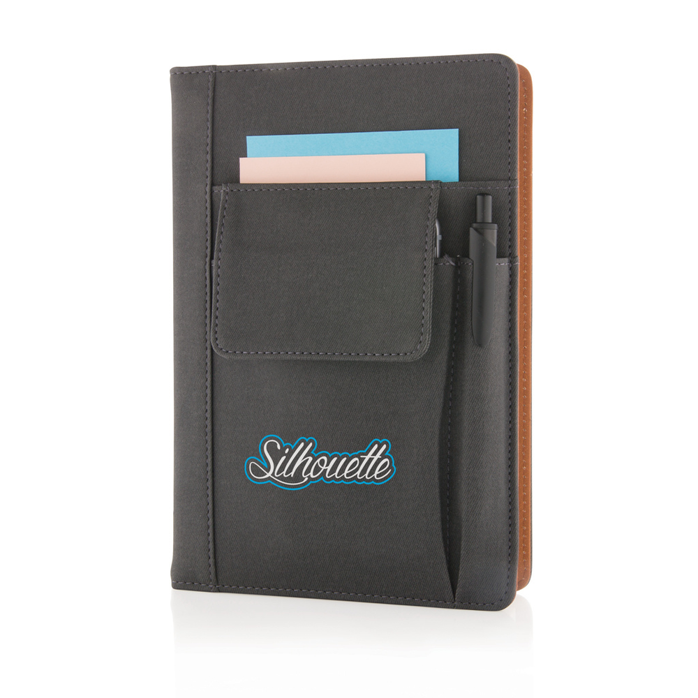 A5 Notebook with phone pocket