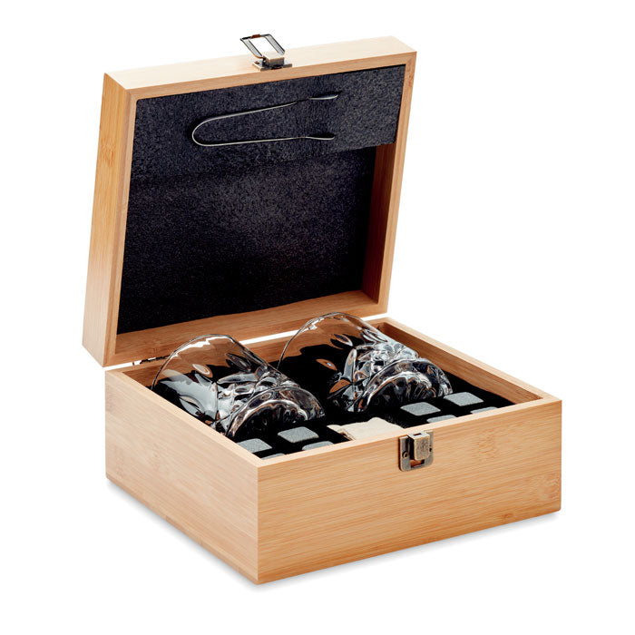 Branded Whisky set in bamboo box