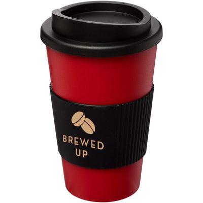 Branded Americano® 350 ml insulated tumbler with grip