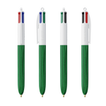 BIC® 4 Colours Wood Style, White/Green