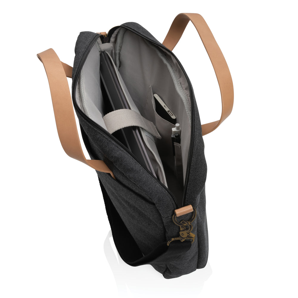 Branded Impact AWARE™ 16 oz. recycled canvas laptop bag