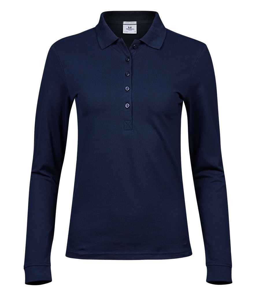 Tee Jays Ladies Luxury Stretch Long Sleeve Polo Shirt