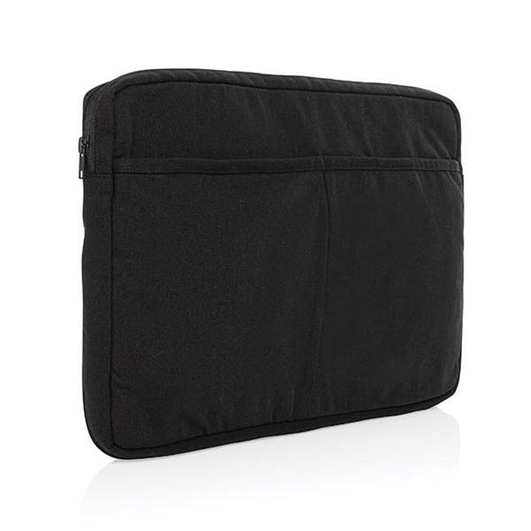 Branded Laluka AWARE™ recycled cotton 15.6 inch laptop sleeve