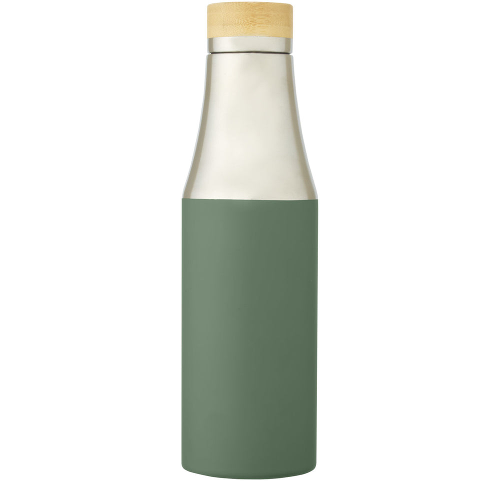 Branded Hulan 540 ml copper vacuum insulated stainless steel bottle with bamboo lid