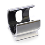 Branded Turbo Desk Phone Holder. Solid Colour Inner Plastic + Clear Cover