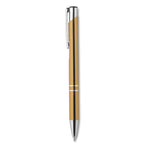 Push button pen with black ink in gold