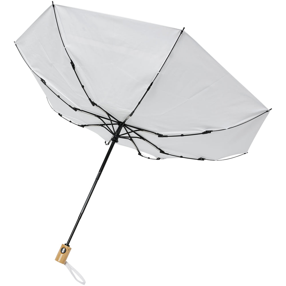 Branded Bo 21" foldable auto open/close recycled PET umbrella