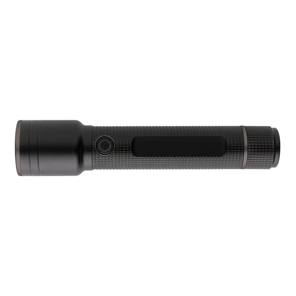 Branded Gear X RCS recycled aluminum USB-rechargeable torch large