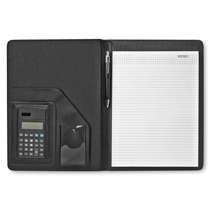 Branded A4 conference folder calculator