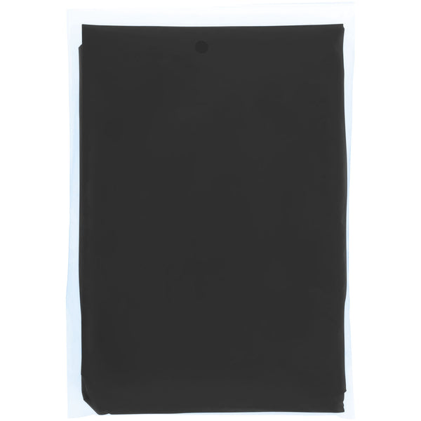 Branded Ziva disposable rain poncho with storage pouch