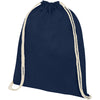Branded Oregon 100 g/m² cotton drawstring backpack 5L
