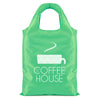 Branded Foldable shopping bag with Flap, zippered closure and Corner loop