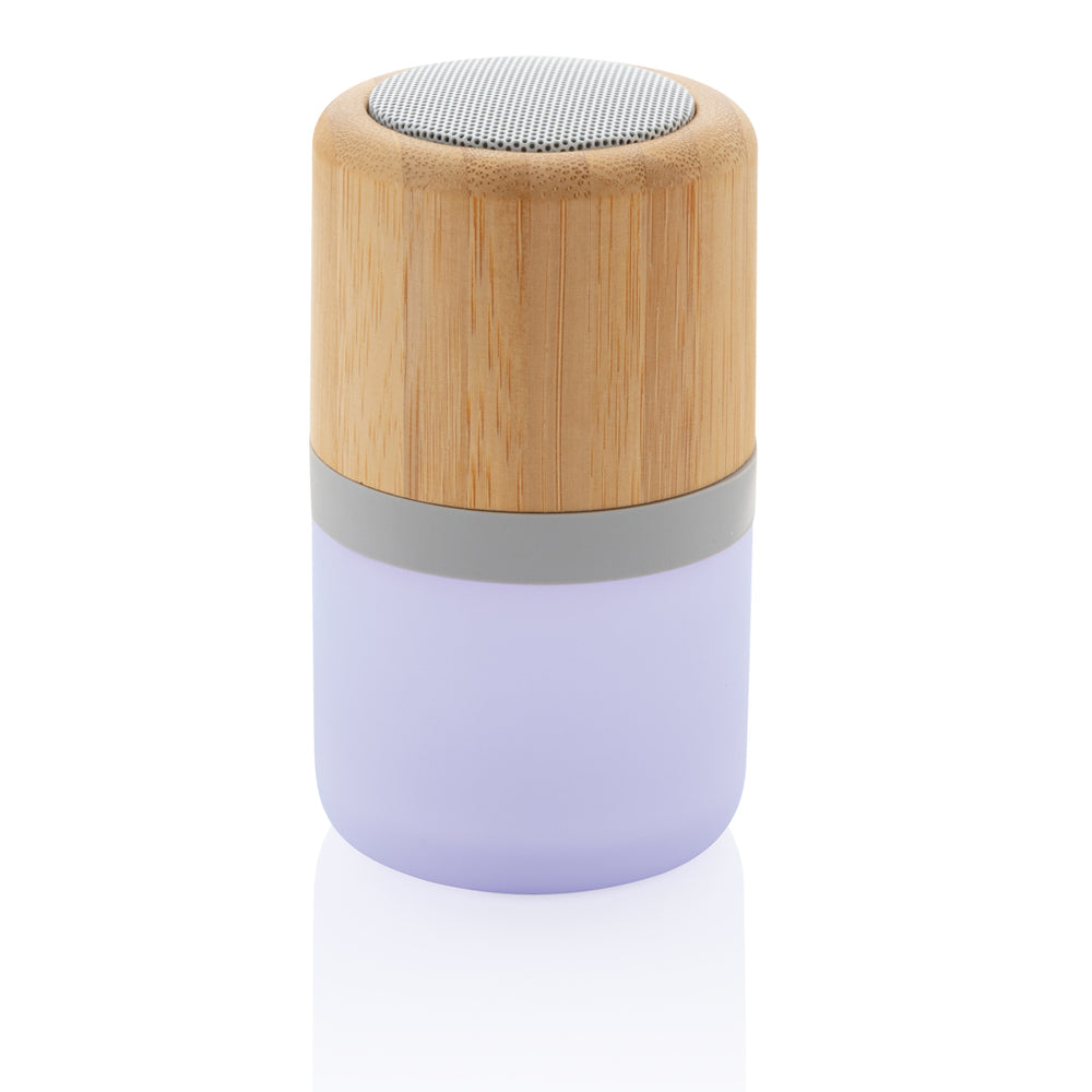 Branded Bamboo colour changing 3W speaker light