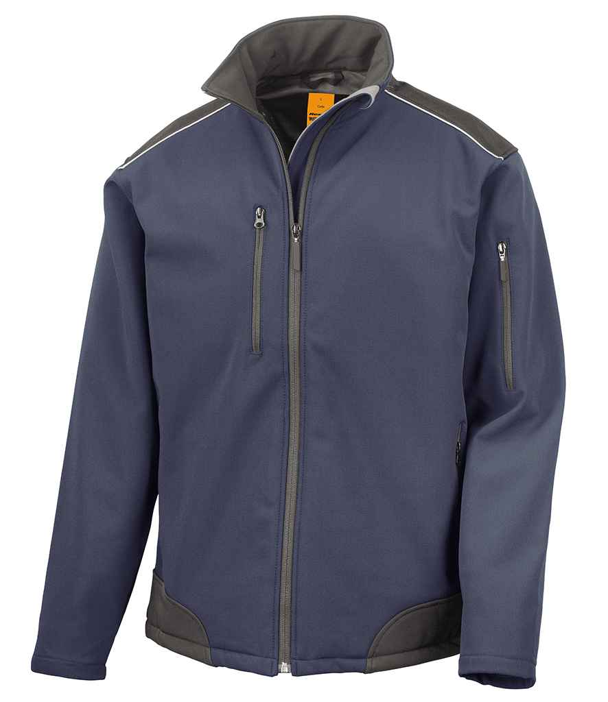 Result Work-Guard Ripstop Soft Shell Jacket Navy/Black