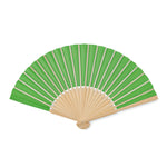 Branded Manual hand fan with bamboo handle