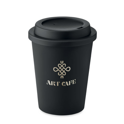 Double wall tumbler PP 300 ml with drinking lid