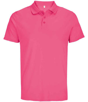 SOL'S Unisex Pitcher Recycled Polyester Piqué Polo Shirt Ribbon Pink