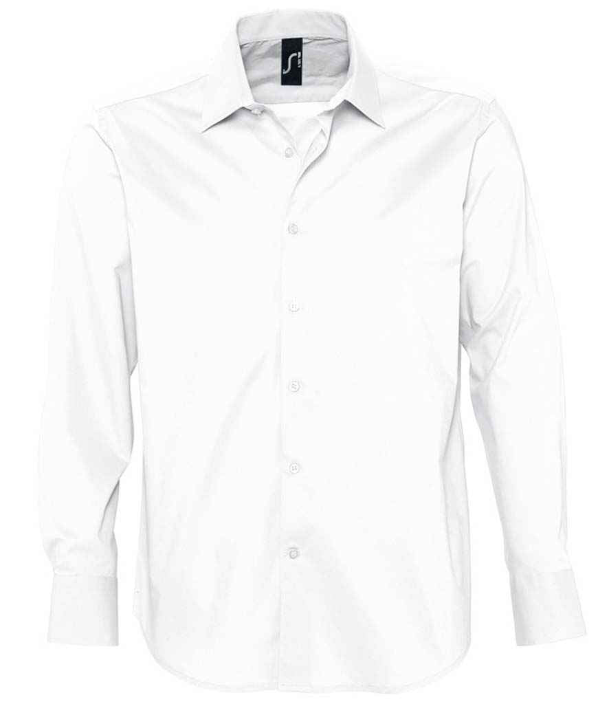 SOL'S Brighton Long Sleeve Fitted Shirt White