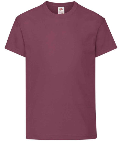 Fruit of the Loom Kids Original T-Shirt Burgundy