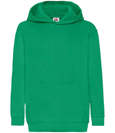 Fruit of the Loom Kids Classic Hooded Sweatshirt Kelly Green
