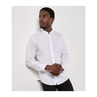 Kustom Kit Long Sleeve Tailored Mandarin Collar Shirt