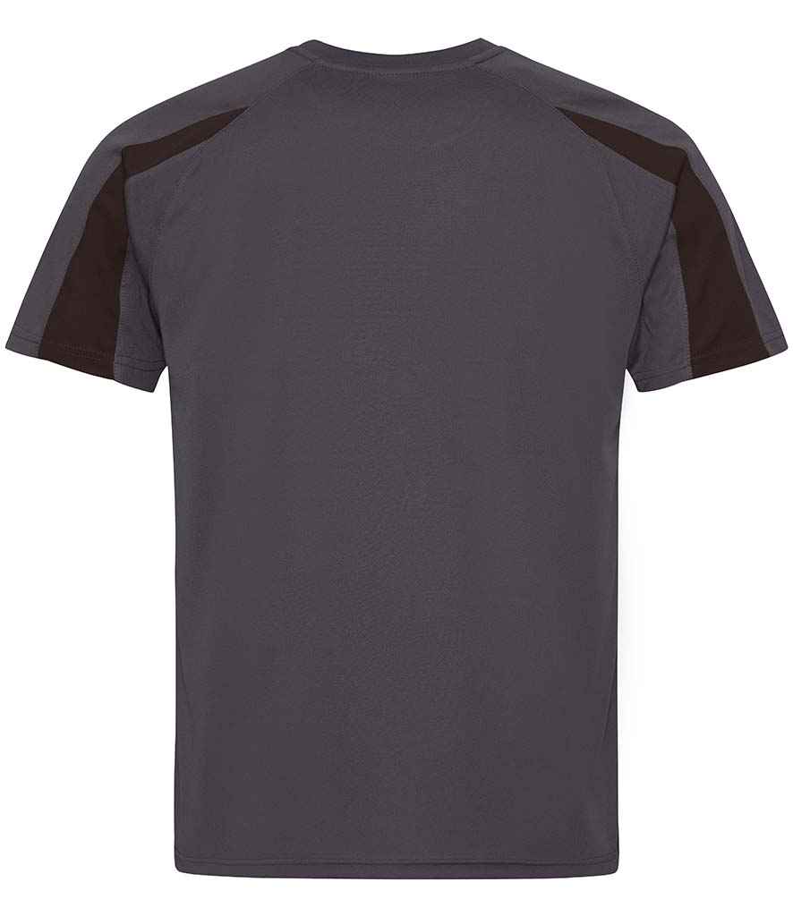 AWDis Cool Contrast Wicking T-Shirt Charcoal/Jet Black
