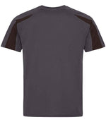 AWDis Cool Contrast Wicking T-Shirt Charcoal/Jet Black