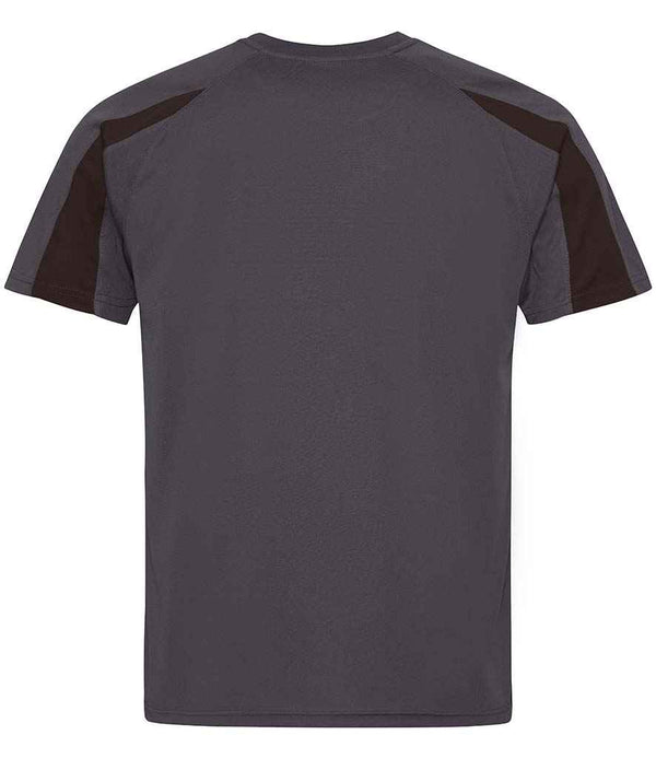 AWDis Cool Contrast Wicking T-Shirt Charcoal/Jet Black