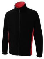 Branded Two Tone Full Zip Fleece Jacket