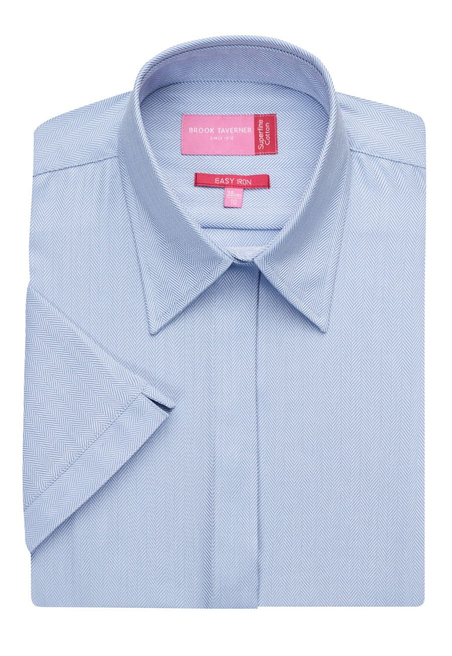 Branded Brook Taverner Ozzero Blouse Cotton Herringbone
