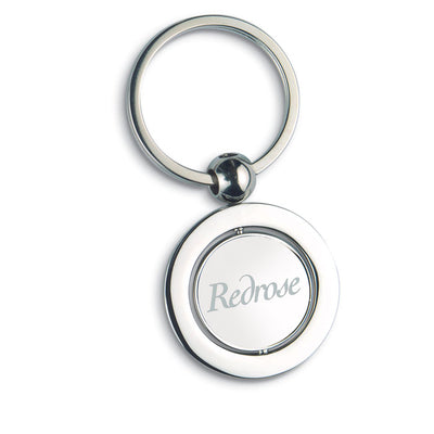 Branded Globe metal key ring