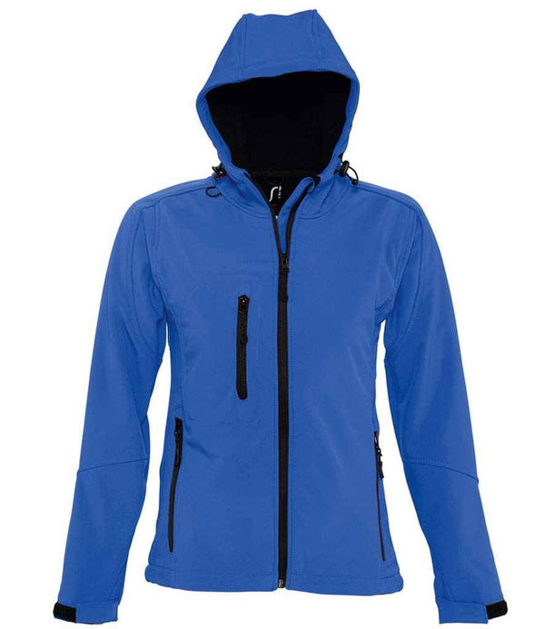 Branded SOL'S Ladies Replay Hooded Soft Shell Jacket