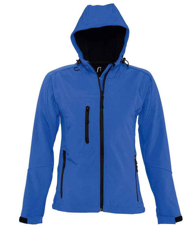 SOL'S Ladies Replay Hooded Soft Shell Jacket Royal Blue