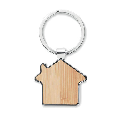 House key ring metal bamboo