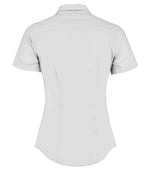 Kustom Kit Ladies Short Sleeve Tailored Poplin Shirt White