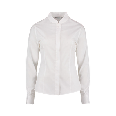 Kustom Kit Ladies Long Sleeve Tailored Mandarin Collar Shirt