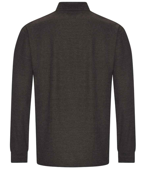 Pro RTX Pro Long Sleeve Piqué Polo Shirt Charcoal
