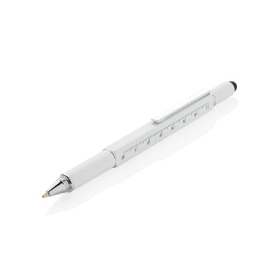 Branded 5-in-1 aluminium toolpen