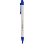 Dairy Dream ballpoint pen with blue tip, clip and button and branding to the barrel