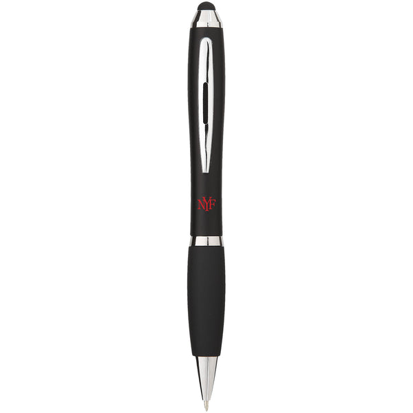 Nash coloured stylus ballpoint Black ink pen with black grip