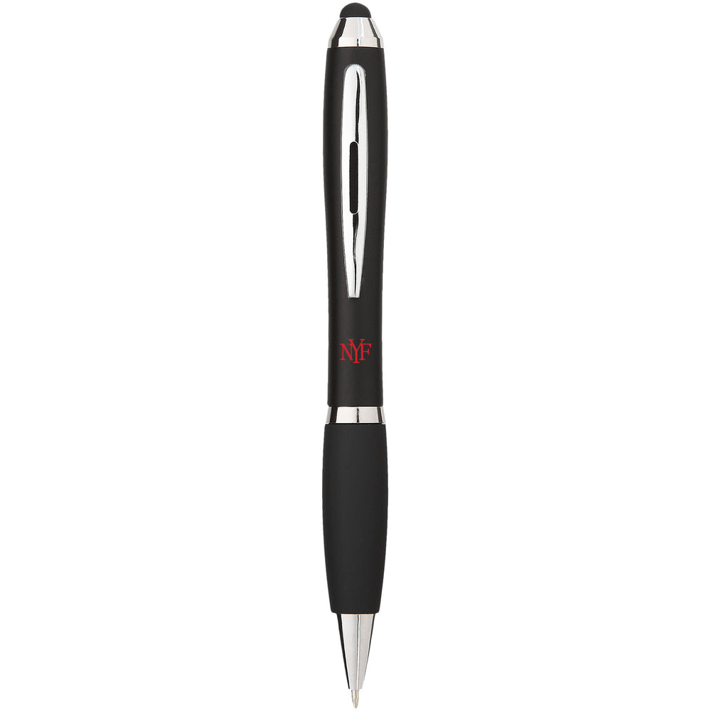Branded Nash coloured stylus ballpoint Black ink pen with black grip