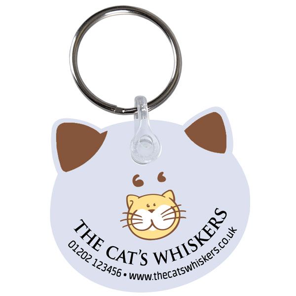 50mm Diameter Bespoke Shaped Flexible Plastic Keyrings