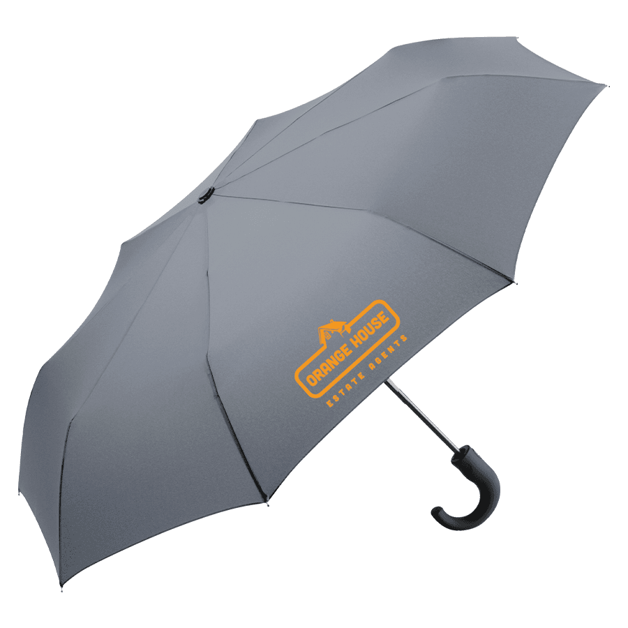 Urban Curve Automatic Mini Umbrella with Rubber Coated Crook Handle - 980mm