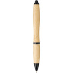 Nash bamboo ballpoint pen with black accents