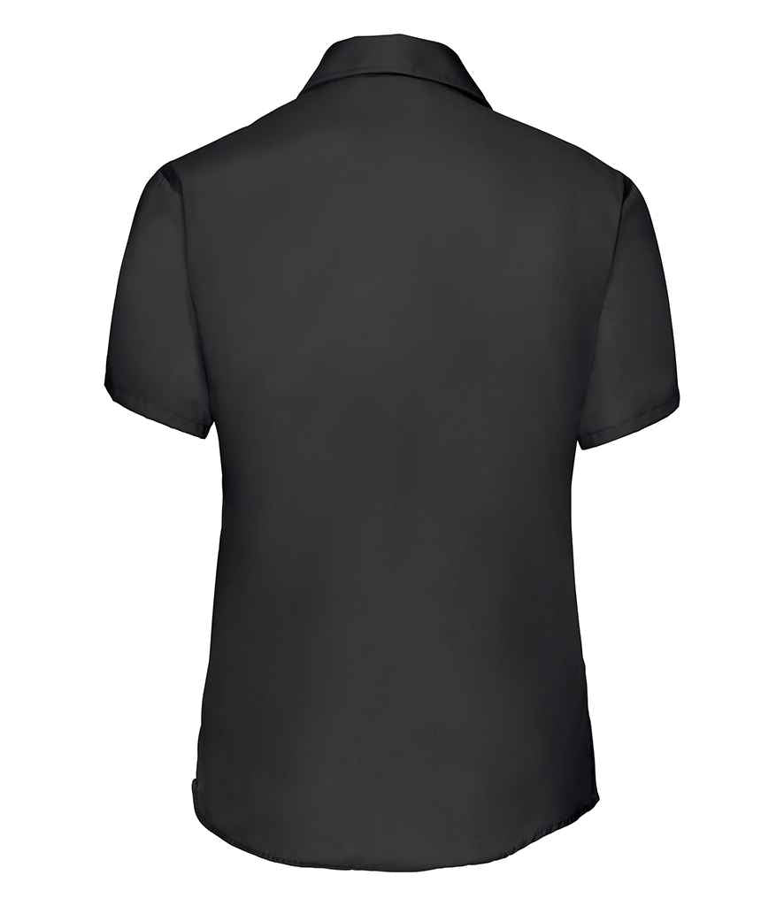Russell Collection Ladies Short Sleeve Ultimate Non-Iron Shirt Black