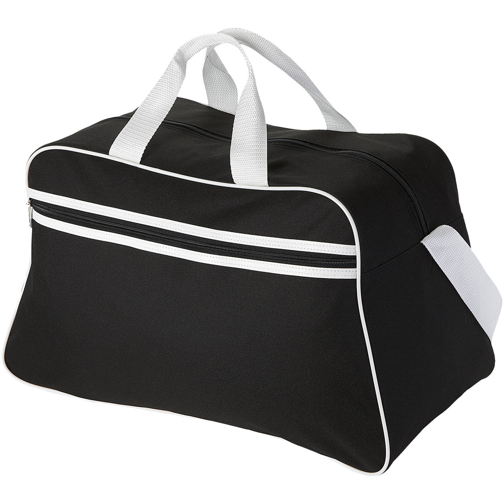 Branded San Jose 2-stripe sports duffel bag 30L