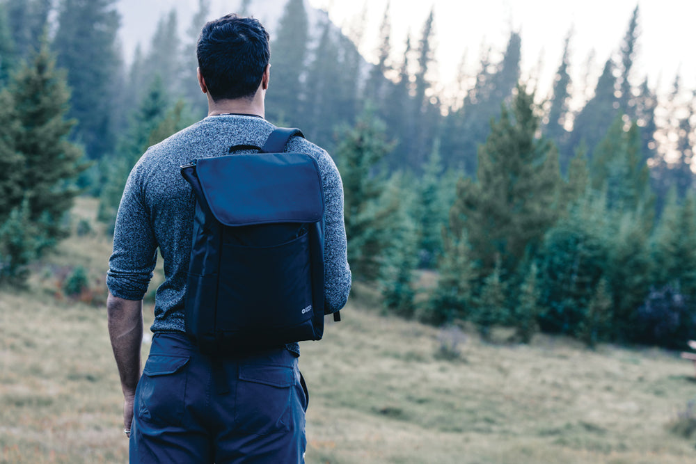 Swiss Peak Fern AWARE™ RPET all over zipper 15.6" backpack