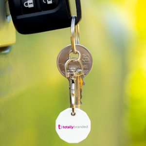 Recycled Plastic Trolley Coin Keyring