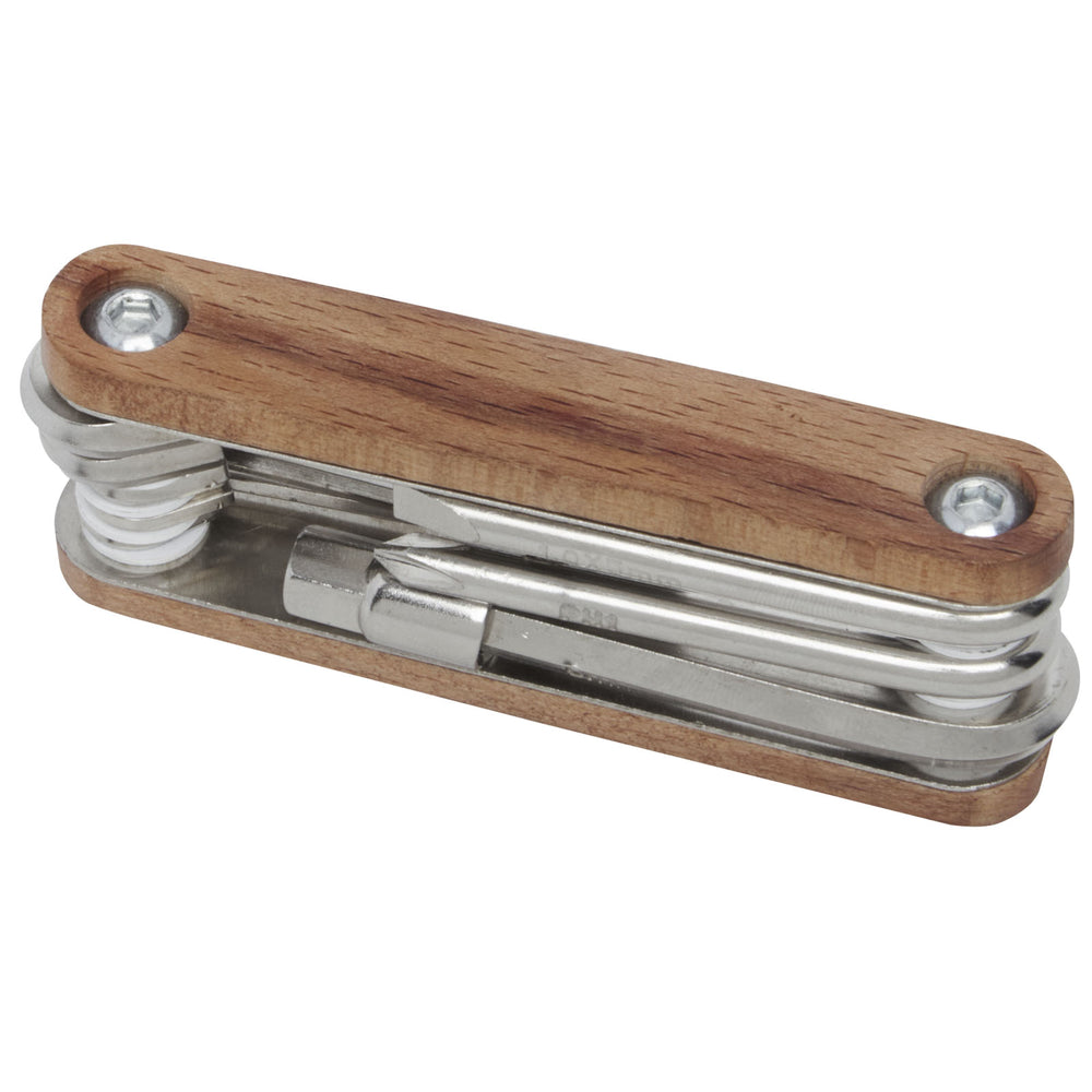 Branded Fixie 8-function wooden bicycle multi-tool